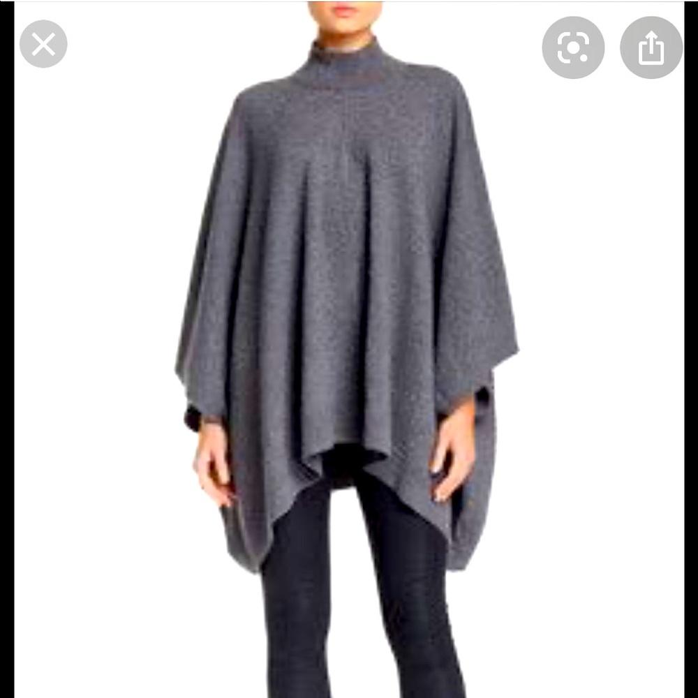 Theory Grey Wool Cape Size XS